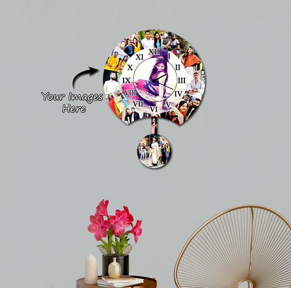 Customized Photo PENDULUM Wall Clock