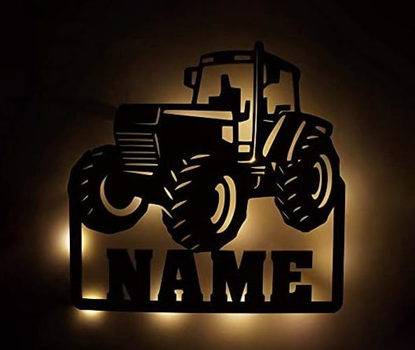 Tractor Wooden Lamp