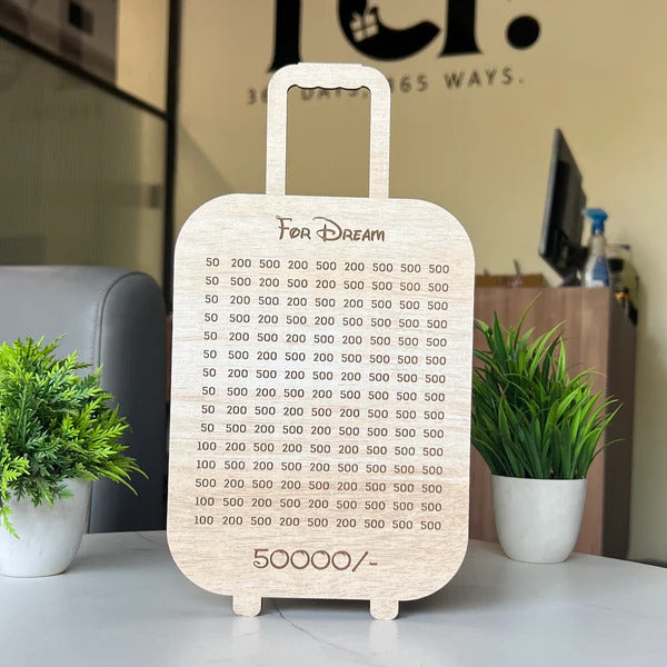 Time to Travel Savings Box – ₹50,000 Goal | Break to Open | 2 Colors