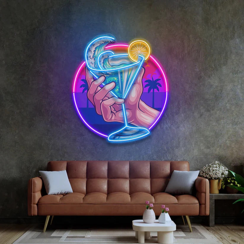 Tropical Mocktail Pop Art