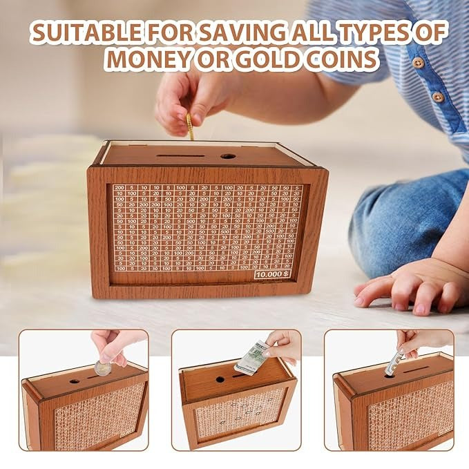 Unique MDF Piggy Bank With Custom Photo And Name