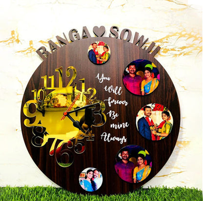 Sublimation Golden Wall Clock