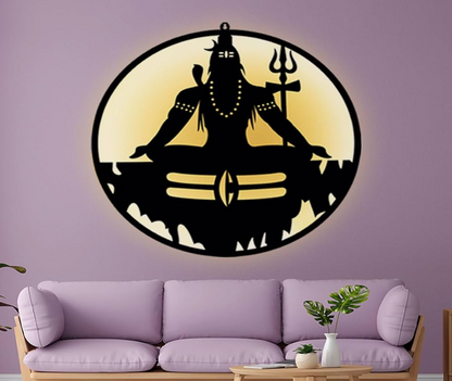 Mahadev Shiv Ji Wall Décor 3D Wall Art with LED Backlight