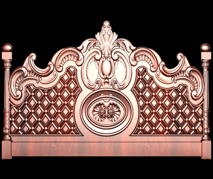 Wooden Carving Bed Headboard