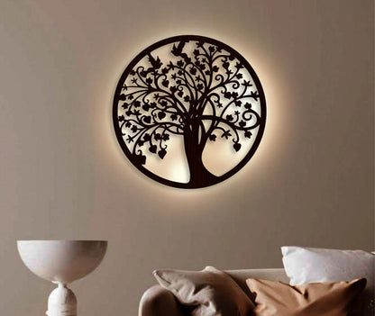 Beautiful Design Modern Backlit Art Wooden Wall